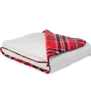 Victoria's Secret Pink Blanket Plaid and Sherpa